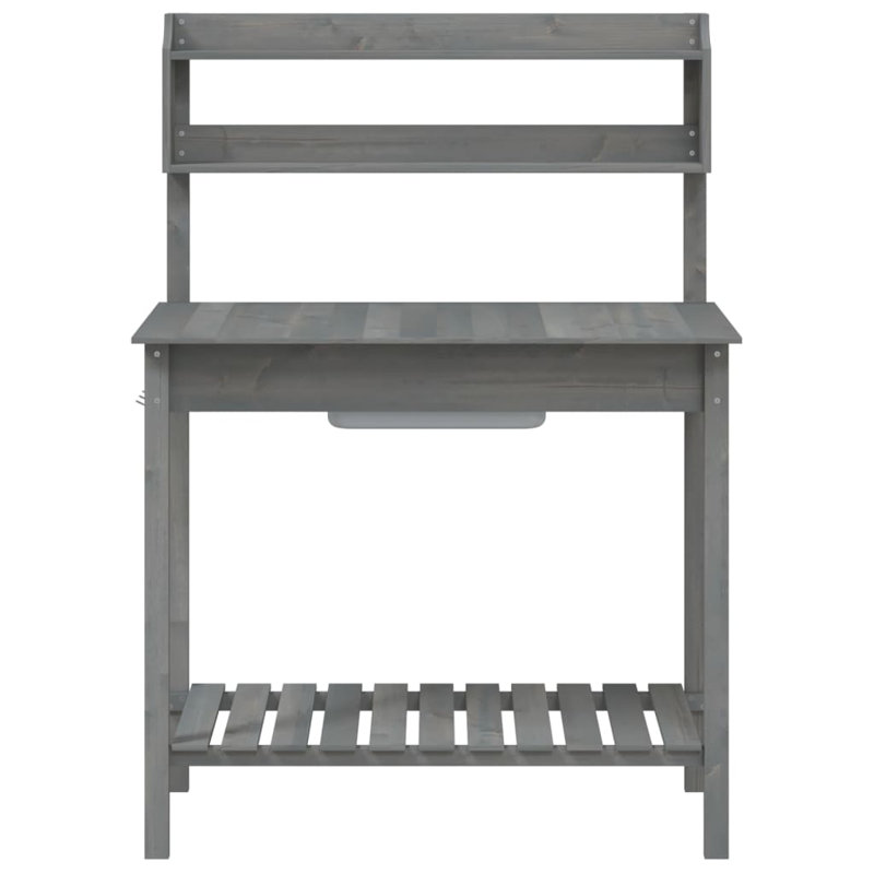 Braily Wood Potting Bench, Grey