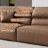 Brown Genuine Leather Modular Sofa cushion couch
