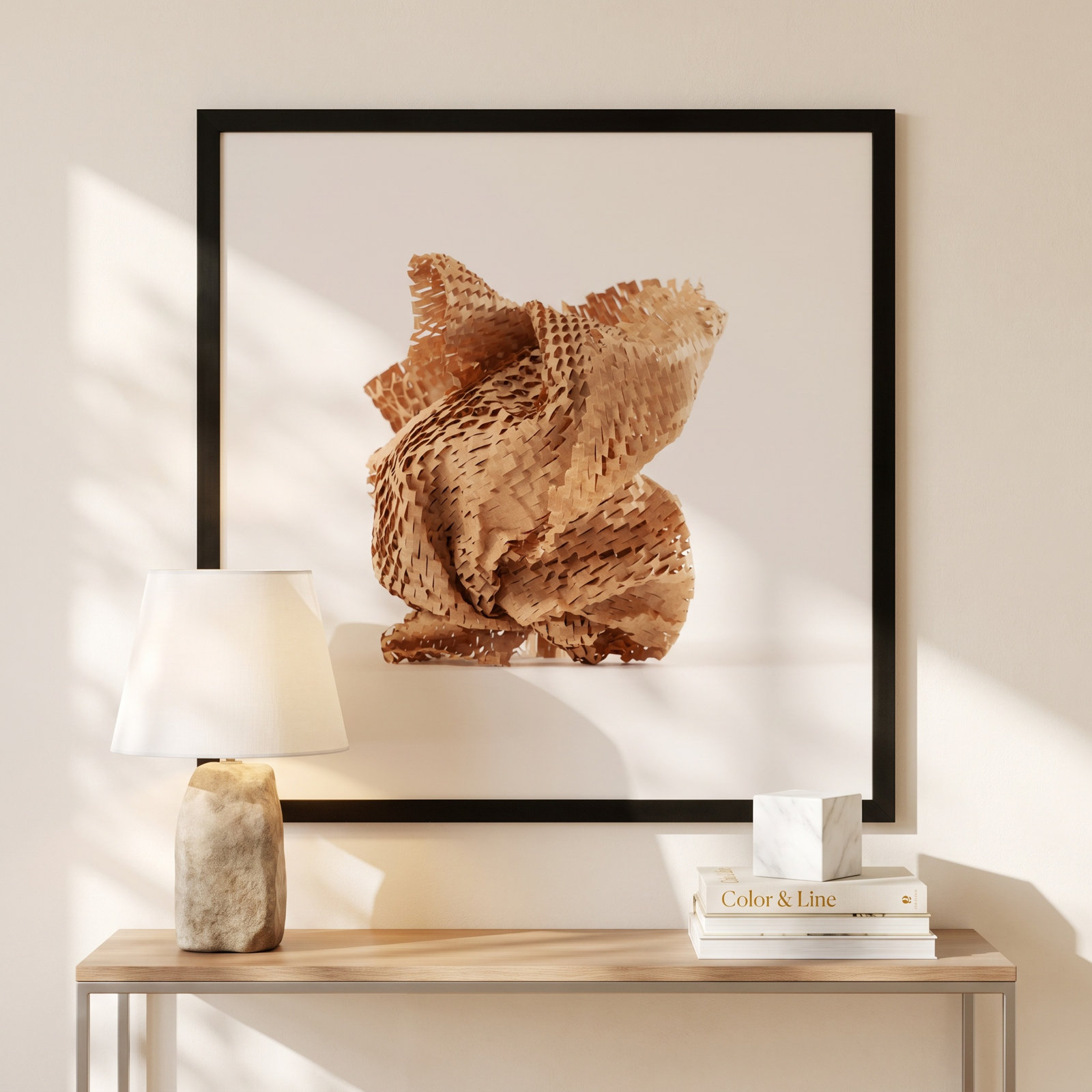Lorena "Unpackage 4" Photo Print, 36" H x 36" W x 1.25" D, Black