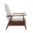 Wood Arm Push Back Recliner - Milky-1656708127