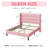 Modern Velvet Upholstered Platform Bed With Wooden Slats Wingback Headboard Included-513484949-513484950