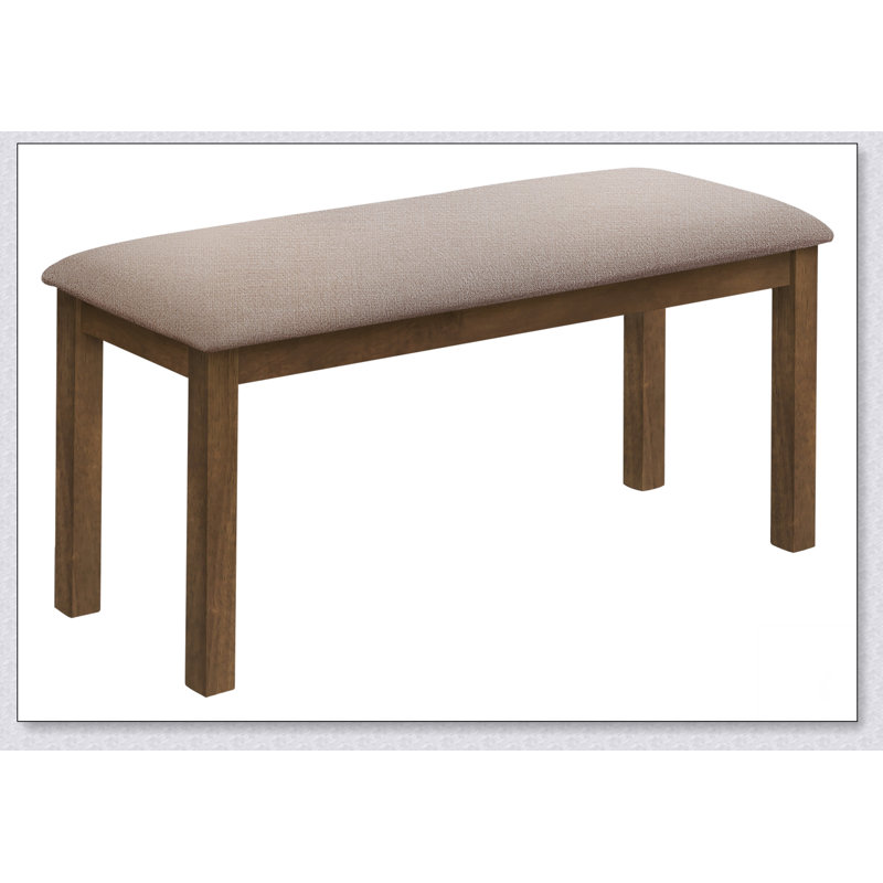 Banc, 42 po rectangulaire, bois, rembourré, salle à manger, cuisine, entrée, transitionnel, Beige