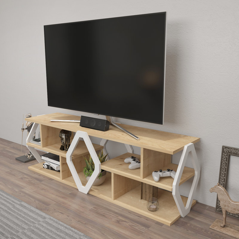 Dajanae TV Stand, Sapphire Oak/White