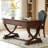Retro Rectangle Nut-Brown Solid Wood Writing Desk