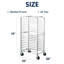 Support à paniers à 20 niveaux en aluminium avec roulettes verrouillables, organisateur mobile de chariot de refroidissement et de rangement de boulangerie commerciale, 20 po x 26 po x 70 po