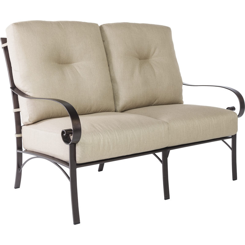 Pasadera Outdoor 2 - Seat Loveseat, Graphite, Alcazar Redwood