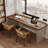 Brown Rectangular Solid Wood Desks-108333386