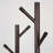Rotating Solid Wood Coat Rack With Storage Shelves & 9 Hooks