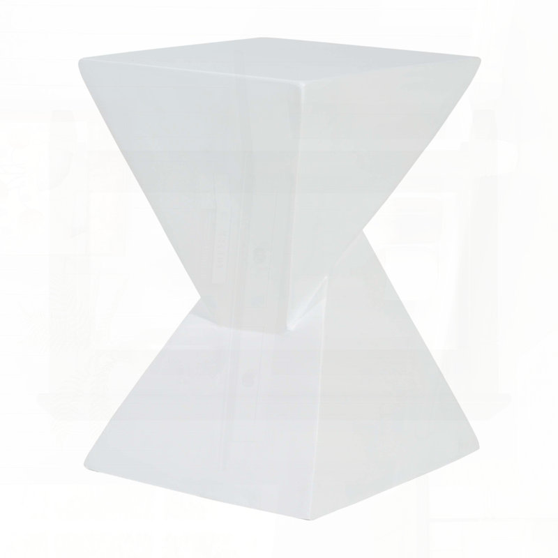 All-Weather MGO X-Design Side Table – White, 18"H