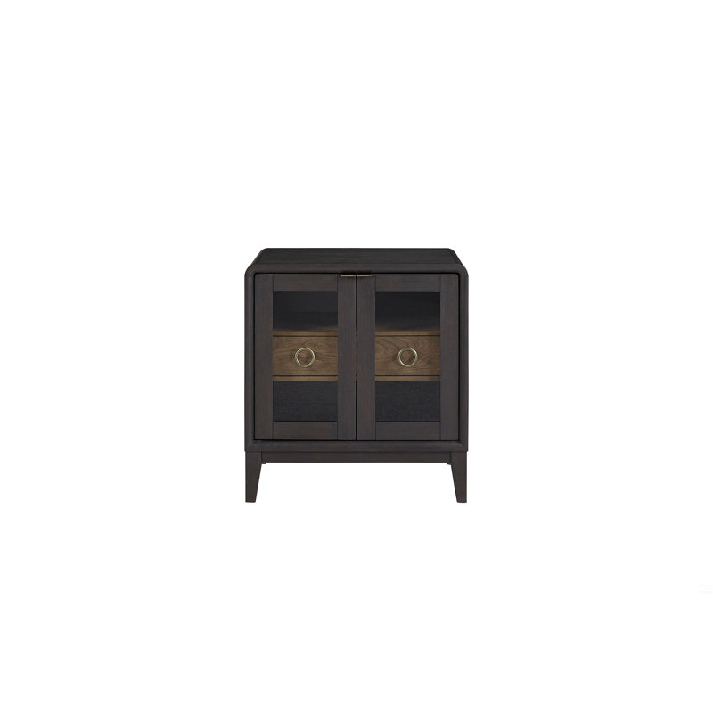 Table de chevet en verre