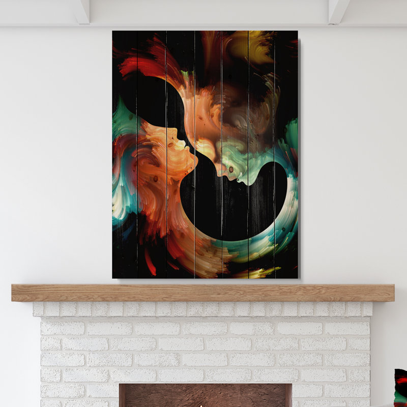 « realms of paint », impression, H 40 po x l 30 po x P 1,5 po, Bois