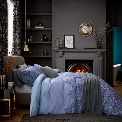 Cotton Sateen Paisley Duvet Cover Set