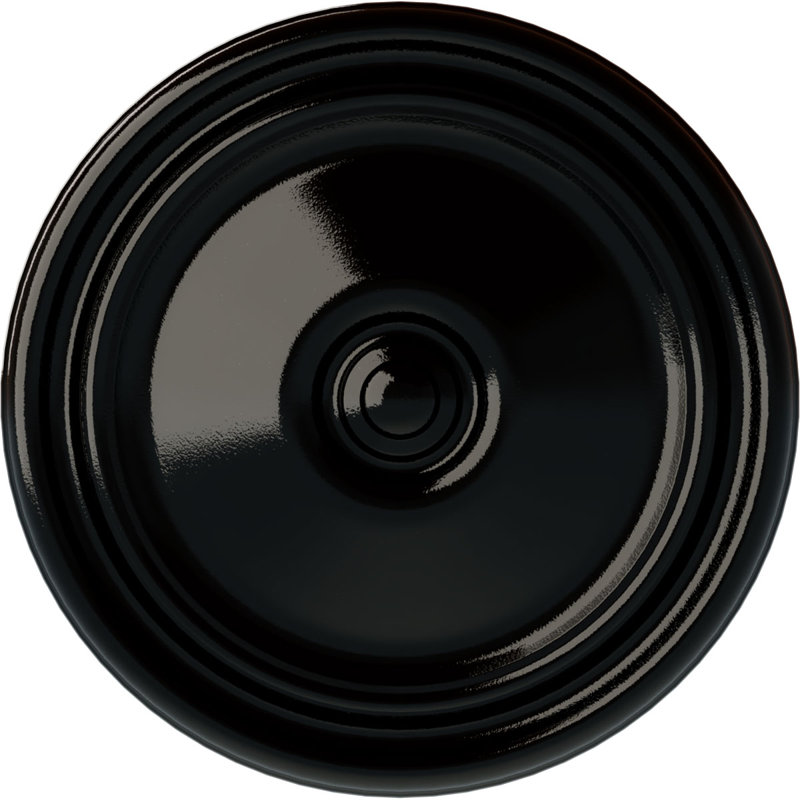 Médaillon de plafond H 12 po x l 12 po x P 1,75 po Reese, Perle noire