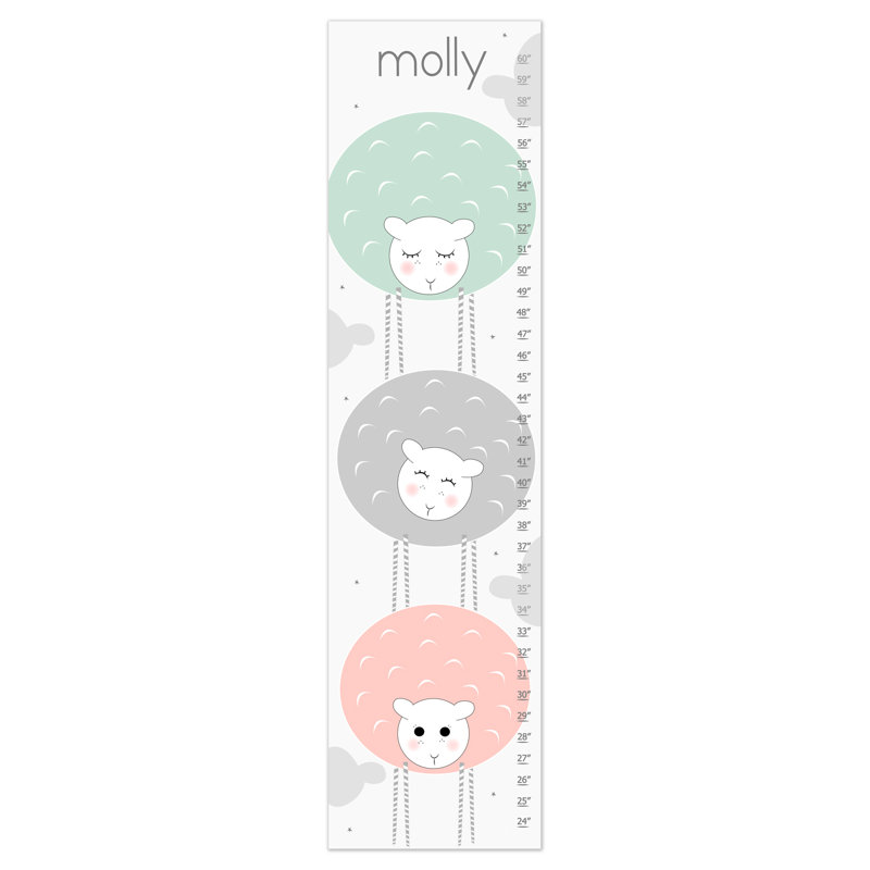 Tableau de croissance personnalisé Finny and Zook Sweet Sheep, Oui