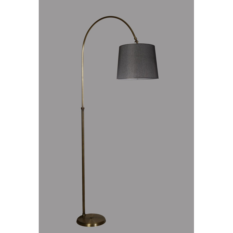Tadeo 200cm Arched Floor Lamp, Black, Black
