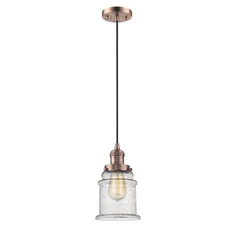 Galaviz 1 - Light Single Pendant, Antique Copper, Seedy