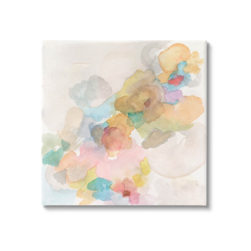 Art mural moderne sur toile à motif floral abstrait par Jodi Fuchs, H 24 po x l 24 po x P 1,5 po