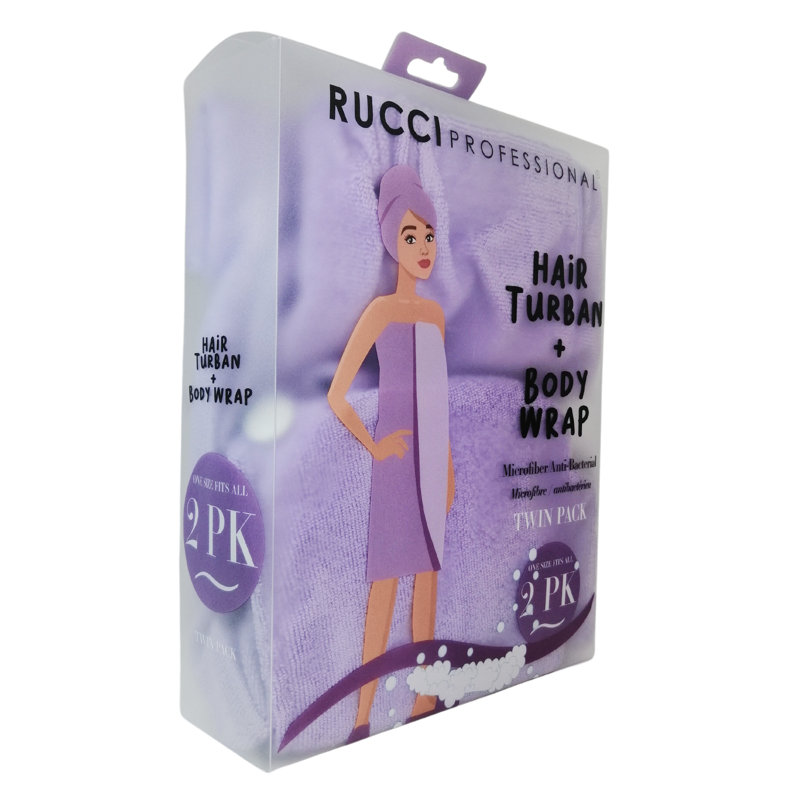 Ensemble de serviettes de bain 2 pièces, Mauve