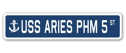 Plaque de rue en plastique robuste Aries Phm 5 4 po x 18 po