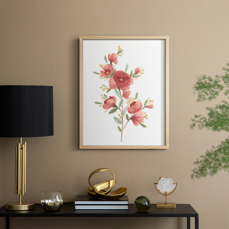 Wildflower Sprig IV Framed Print - Solid Wood, 30" H x 24" W
