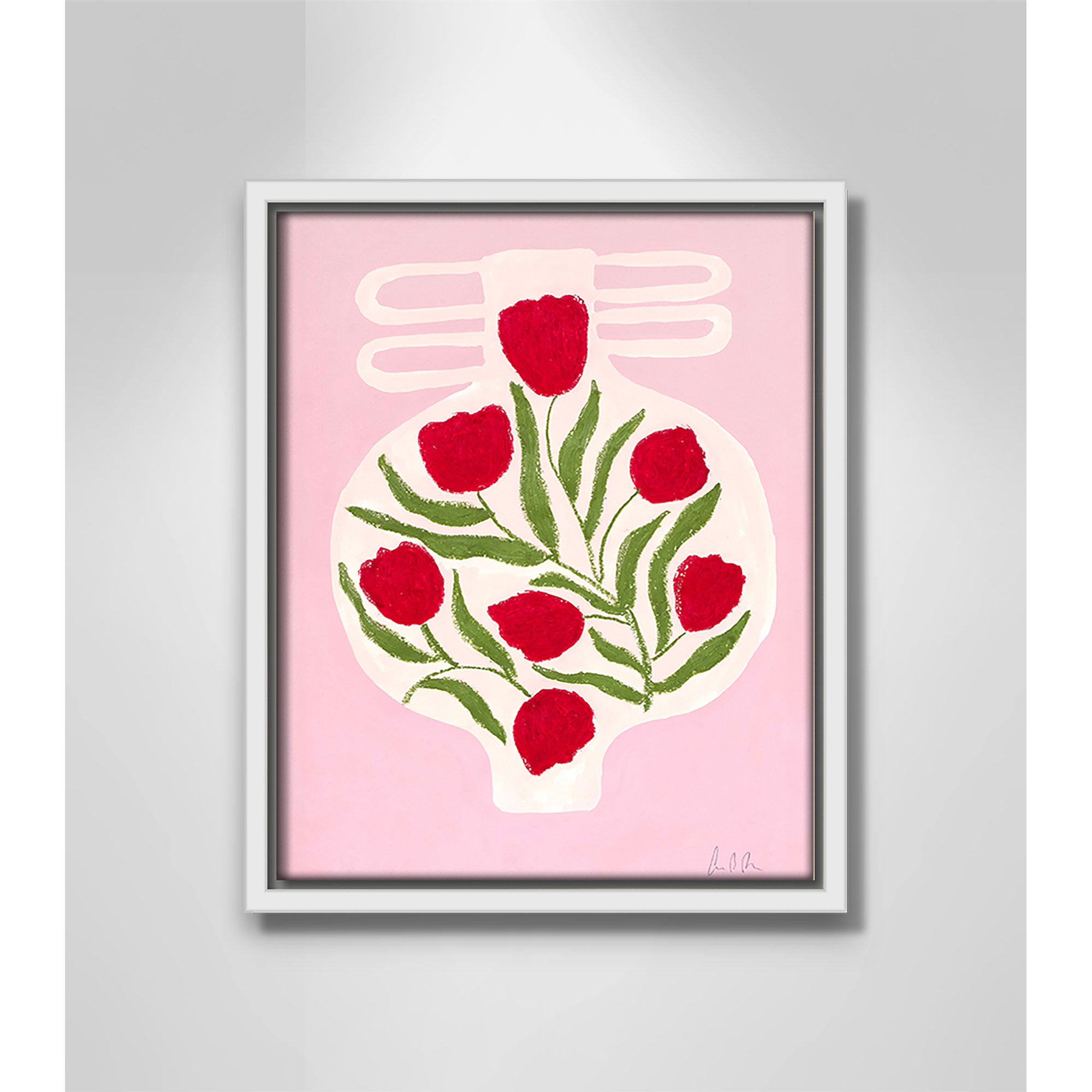 Vase No. 02 Print by Camilla Bergqvist, 11.5" H x 9.5" W, White