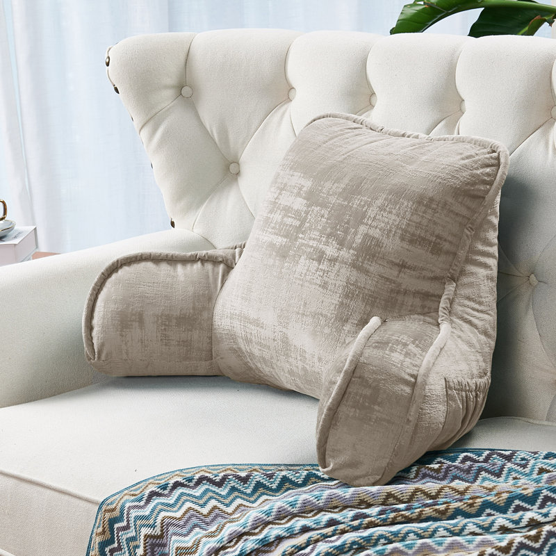 Textured Velvet Bedrest Pillow Cover & Insert, Simply Taupe