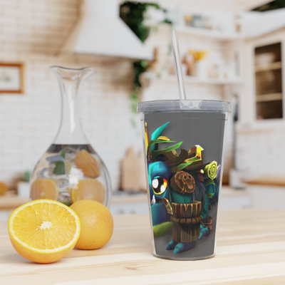 Nibblers The Misfit Shark Plastic Tumbler with Straw