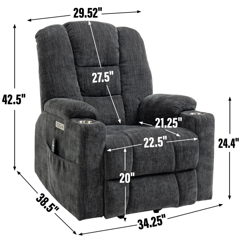 Accent chair, Dark Gray Chenille