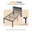 Structure de lit robuste, lit plateforme en métal sans sommier-1007321421-1039662292