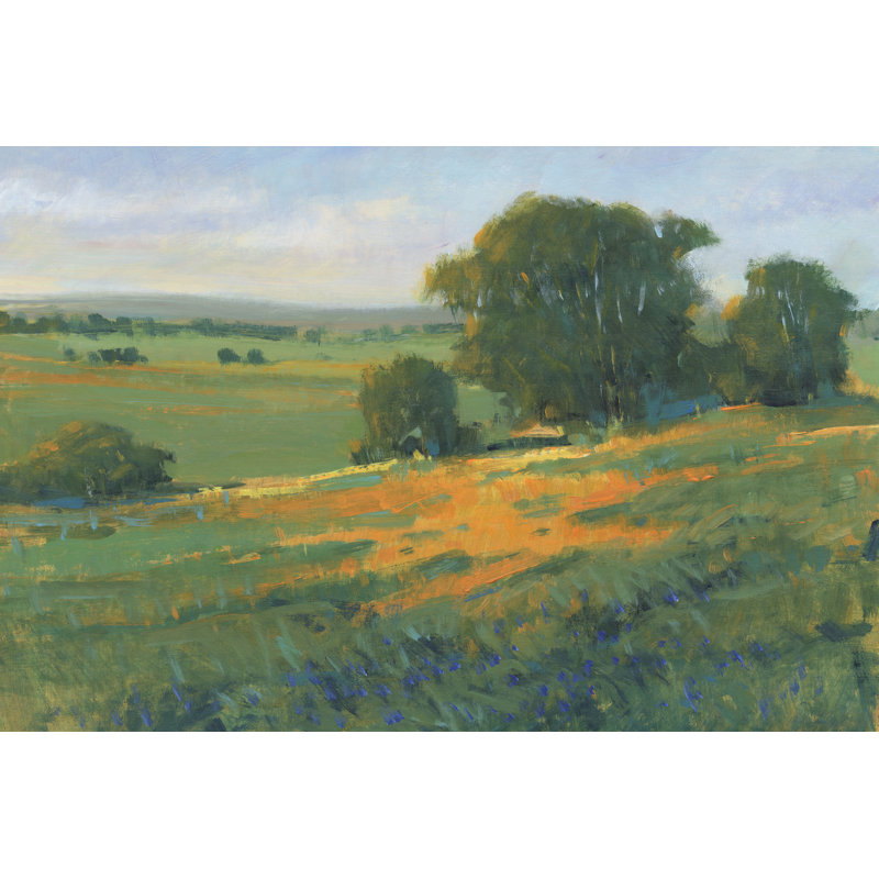 Poppy Fields II by Tim O'Toole - Painting, Black Floater Framed, 30cm H x 46cm W