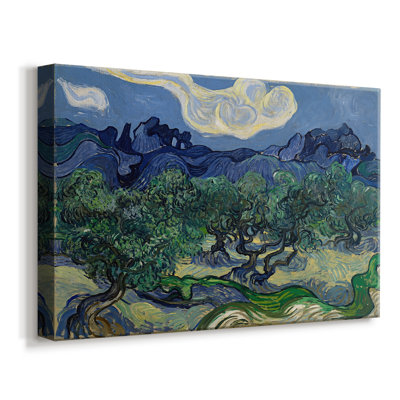 Olive Trees with the Alpilles in the Background, 1889-Vincent van Gogh-Framed Gallery Wrapped Canvas