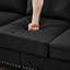 Canapé en cuir de vache de 83 po avec revêtement en similicuir de 83 po-895832293