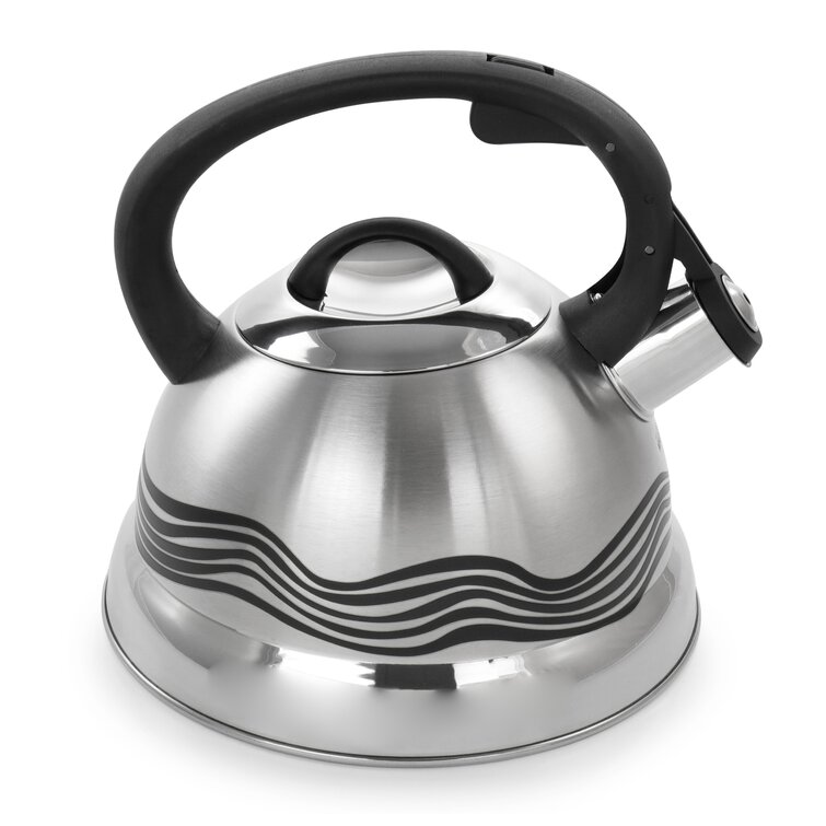 Mr. Coffee Cagliari 1.75 Quart Stainless Steel Whistling Tea Kettle