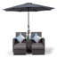 Duenweg Double Chaise with Cushions and Table