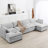 Redenius 6-Piece 148'' Upholstered U-Shape Sectional-485682341