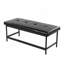 Banc en métal noir et similicuir-359438422