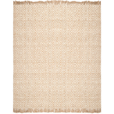 Jakwan Natural Fiber Hand Woven Jute Geometric Rug