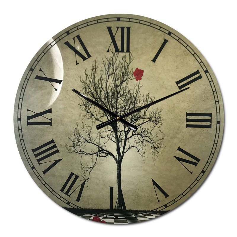 Inévitable - Horloge ronde en métal Farm, Moyenne
