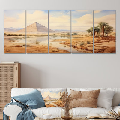 Ancient Egyptian Pyramid Landscape - Egypt 5 Piece Wall Art