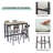 Reames 5-Piece Bar Table Set, Counter Height Table with 4 Bar Chairs, Pub Table Set