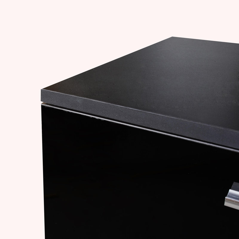 Garreth Unfinished TV Stand for TVs up to 70", Black