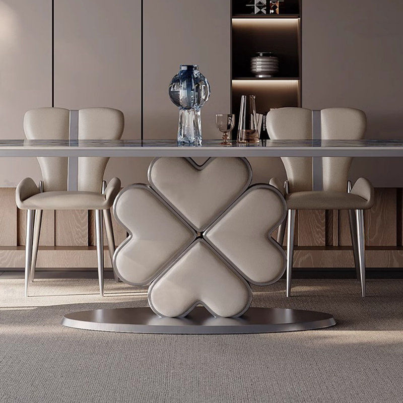 Table de salle à manger à quatre feuilles, H 29,53 po x L 70,87 po x l 35,43 po, Bleu