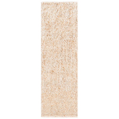 Hedon Natural Fiber Hand Woven Jute And Cotton Solid Color Rug