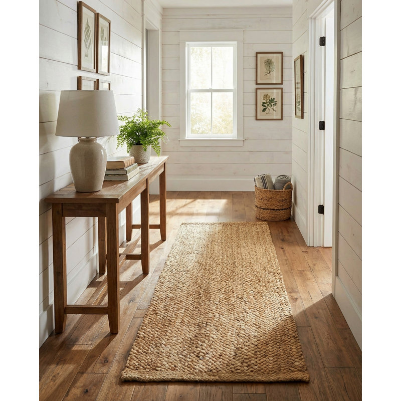  Tapis en jute tressé Braye Heirloom, Tapis de couloir 2 pi 7 po x 12 pi