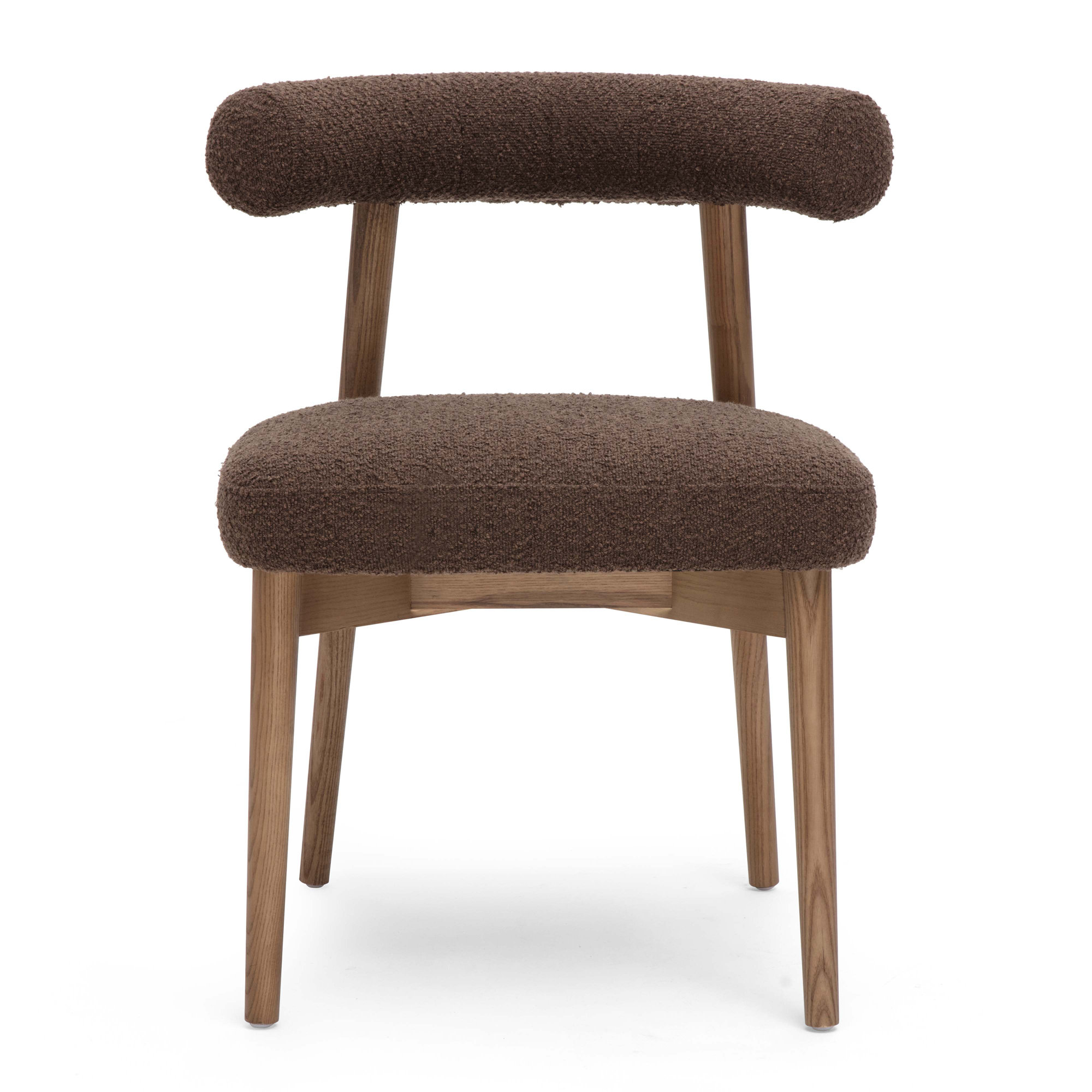 Kason Upholstered Low Back Side Chair, Brown, Chocolate Brown