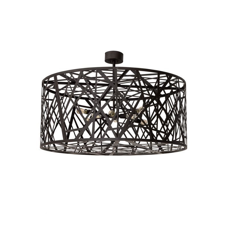 Plafonnier semi-encastré 8 lumières Waneta