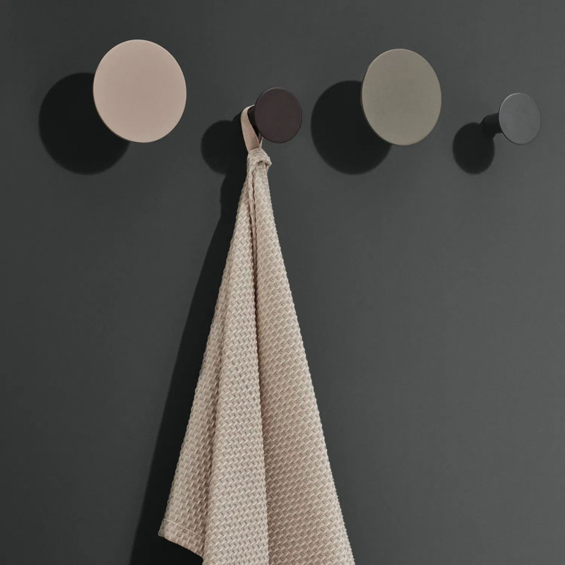 Ponto Plastic Wall Wall Hook, Elephant skin/Gunmetal/Rose dust/Wine tasting