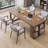 Nut-brown Rectangular Solid Wood desk-1235448692