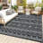 Waterproof Outdoor Area Rug - Geometric Patio Carpet, UV Resistant, Easy Clean, Lightweight & Durable Garden Deck Mat-473305627-473305639