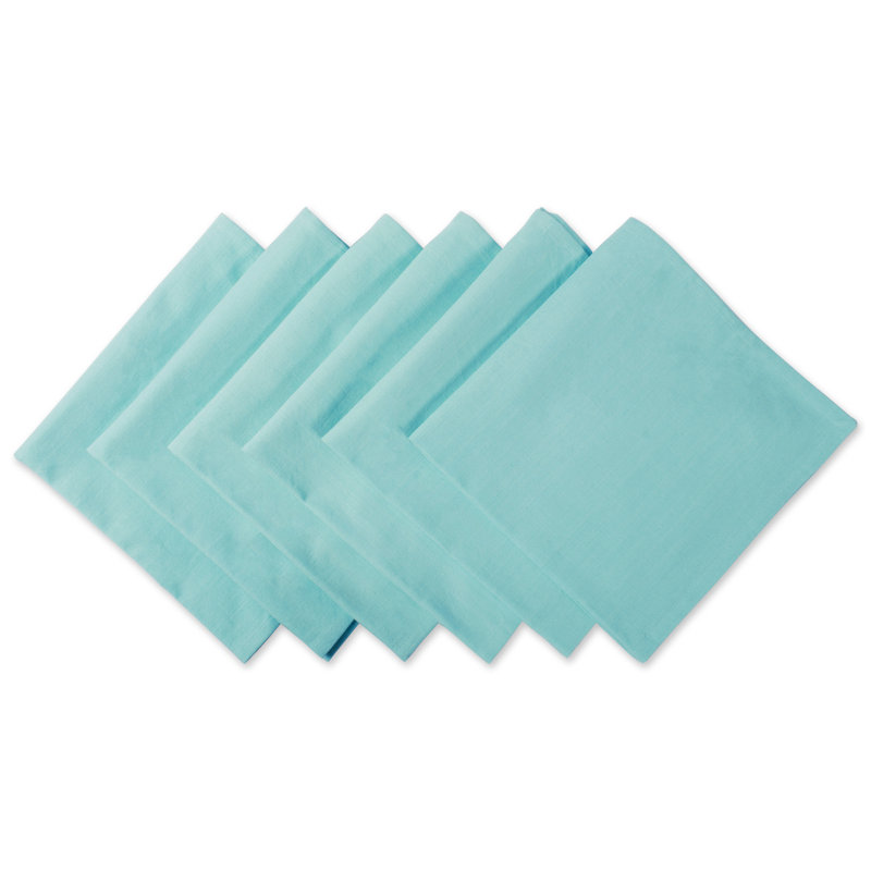 Scheffler Cotton Blend Square Napkin, Aqua